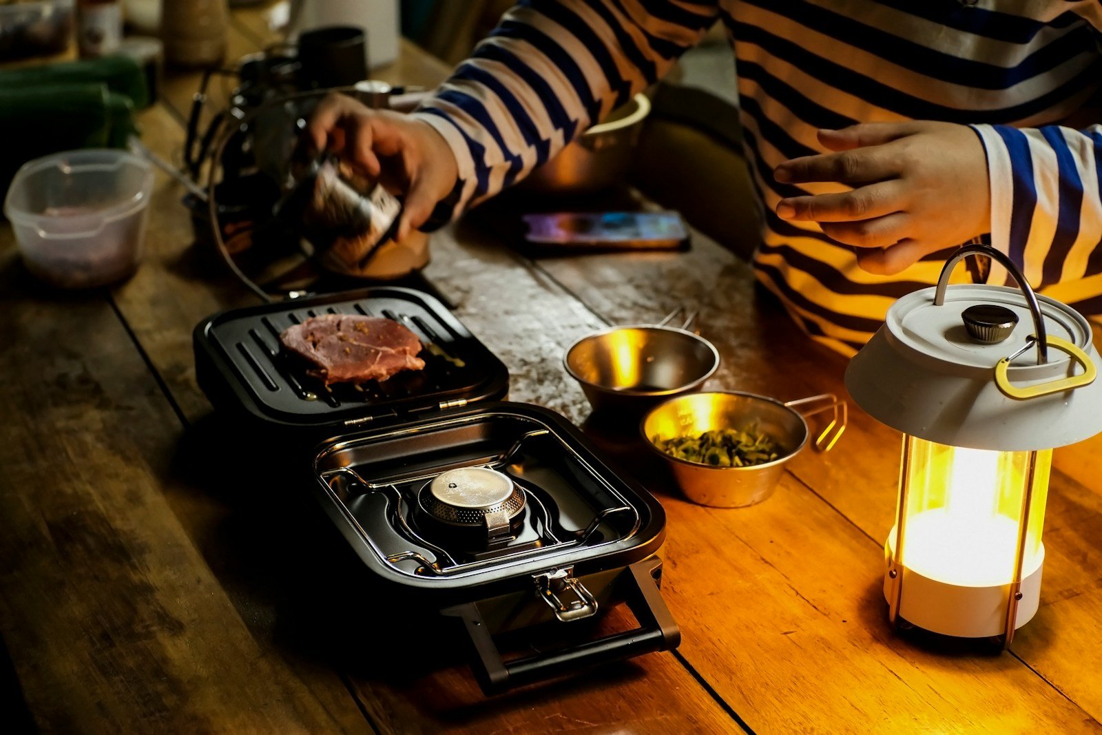 cooking food